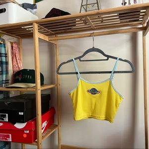 cropped planet tank top